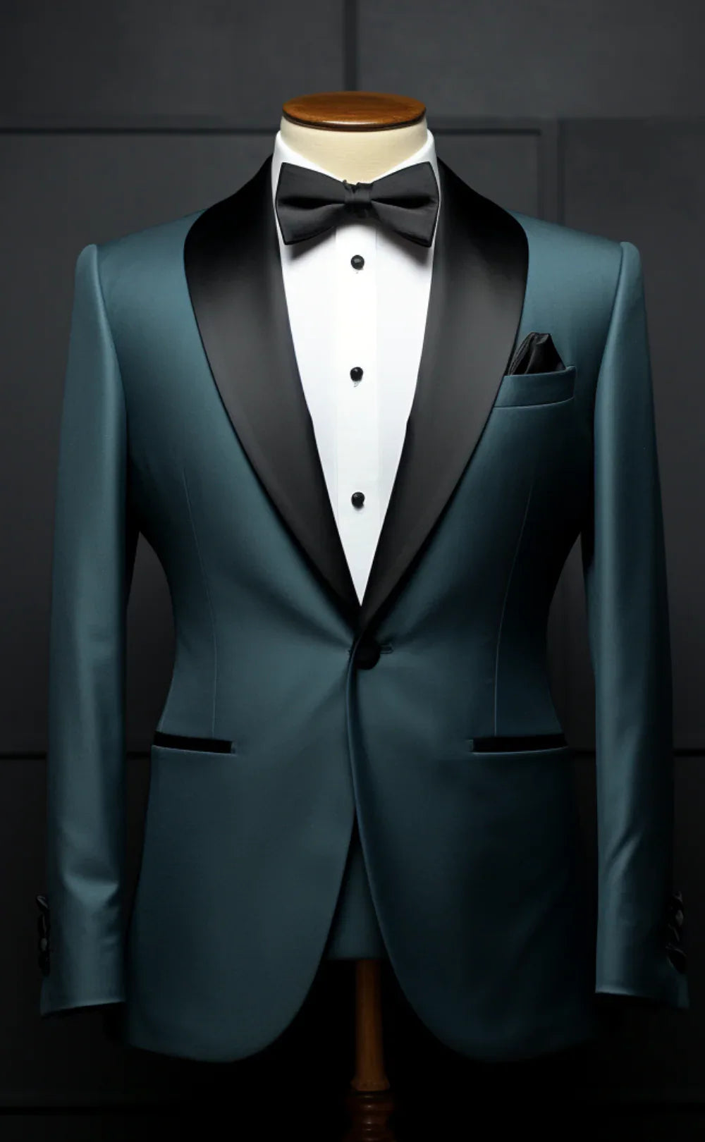Distinguished Peacock Blue Tuxedo Wedding Suit for Men - Timeless Elegance - Vardaux
