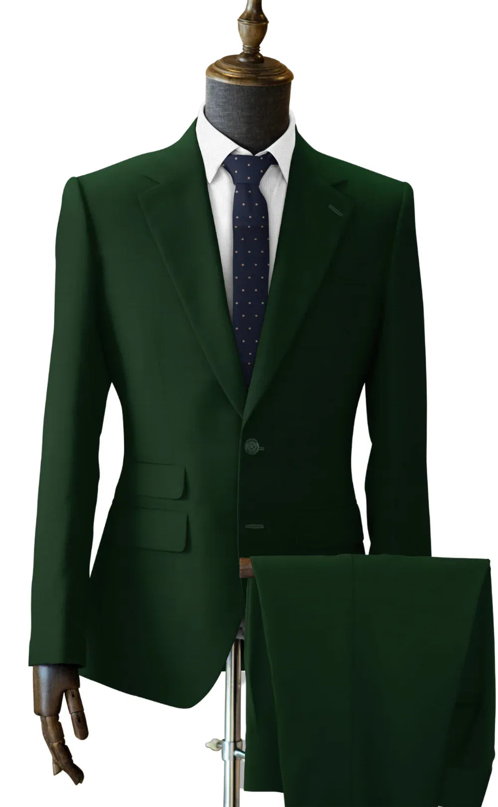 EMERALD GREEN 2 PIECE SLIM FIT SUIT - Vardaux